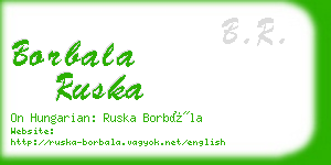 borbala ruska business card